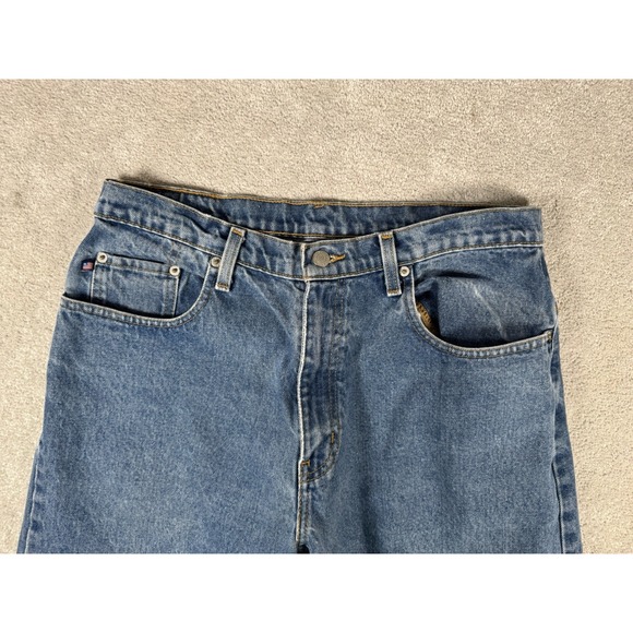 Polo Jean Co Vintage Pants Cotton Mens Size 34x34 Straight Flag Y2K Dad - Picture 4 of 9